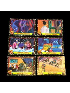 Teenage Mutant Ninja Turtles 2nd Series Trading Cards Lot Of 6 Vintage 1990 Topp